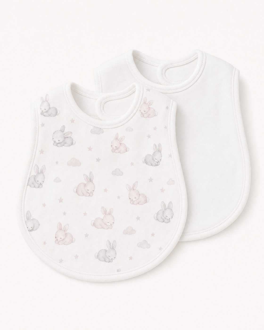 Sleepy Bunnies Bib 2-Pack