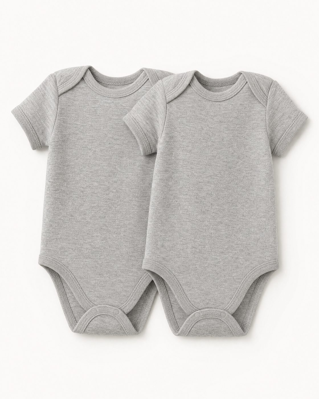 Bodysuit 2-Pack, Heather Grey